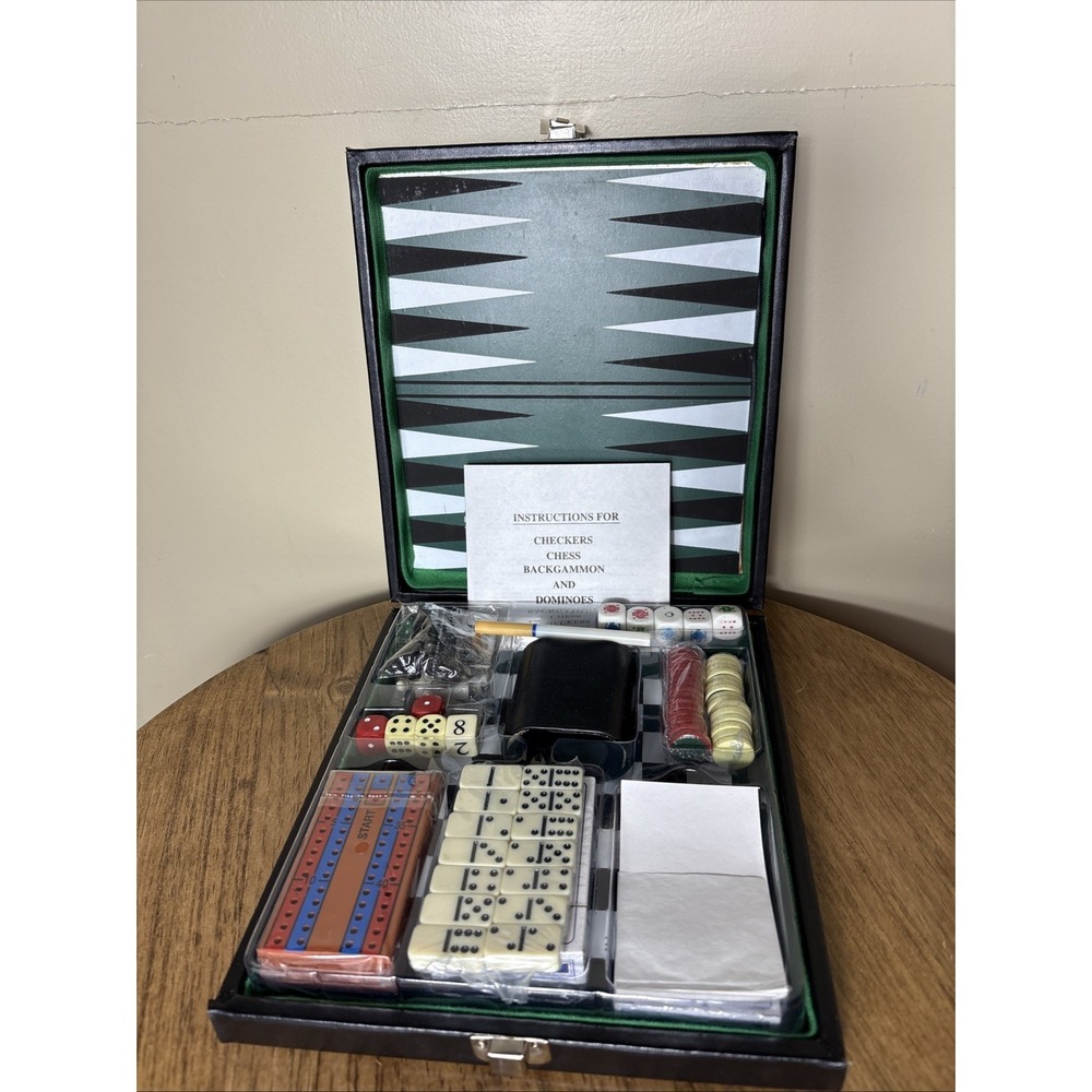 GAME PARLOR: Backgammon Dominoes Chess - Checkers - Poker Dice - Dual Card Decks